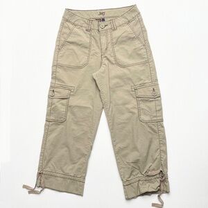 Jag Y2K Fairy Grunge Olive Drab Cargo Pocket Capri Pants w/ Drawstring Hem S M 2